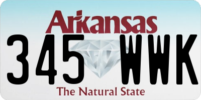 AR license plate 345WWK