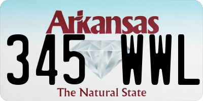 AR license plate 345WWL