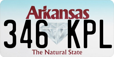 AR license plate 346KPL