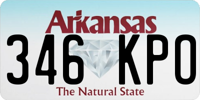 AR license plate 346KPO