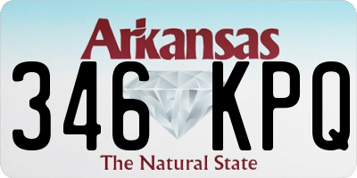 AR license plate 346KPQ