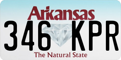 AR license plate 346KPR