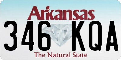 AR license plate 346KQA