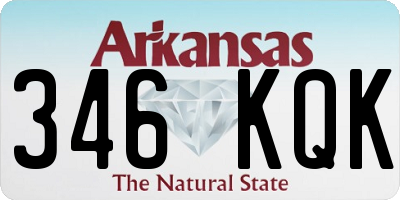 AR license plate 346KQK