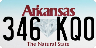 AR license plate 346KQO