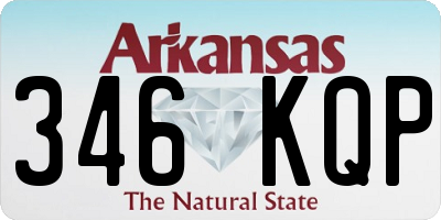 AR license plate 346KQP