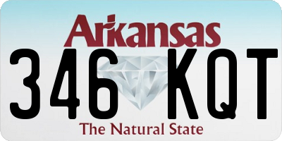 AR license plate 346KQT