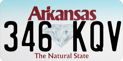 AR license plate 346KQV