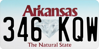 AR license plate 346KQW