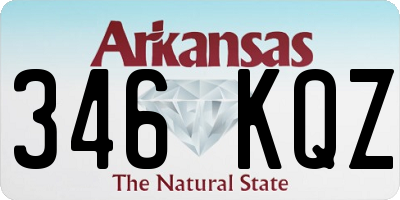 AR license plate 346KQZ