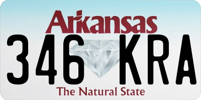AR license plate 346KRA