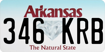 AR license plate 346KRB