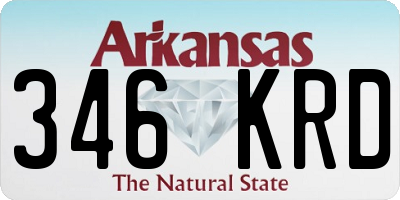 AR license plate 346KRD
