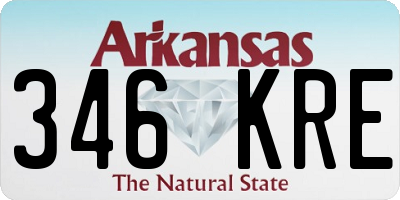 AR license plate 346KRE