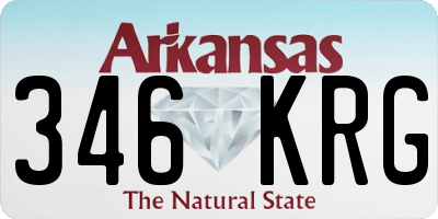 AR license plate 346KRG