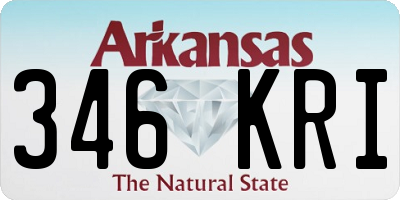 AR license plate 346KRI