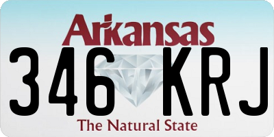 AR license plate 346KRJ