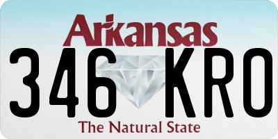 AR license plate 346KRO