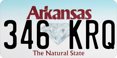AR license plate 346KRQ