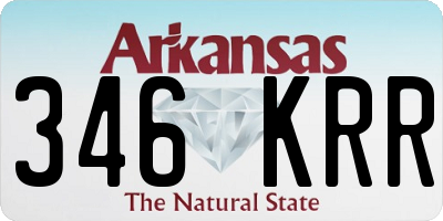 AR license plate 346KRR