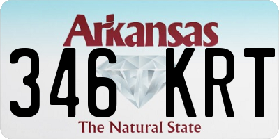 AR license plate 346KRT