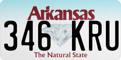 AR license plate 346KRU