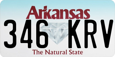 AR license plate 346KRV