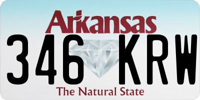 AR license plate 346KRW