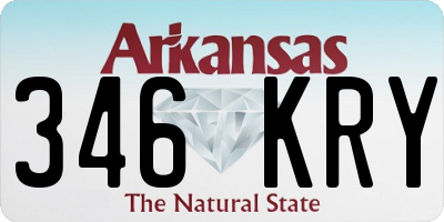AR license plate 346KRY