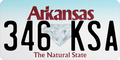 AR license plate 346KSA