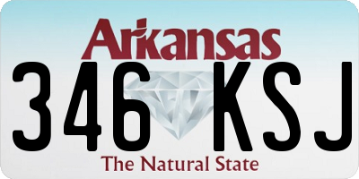 AR license plate 346KSJ
