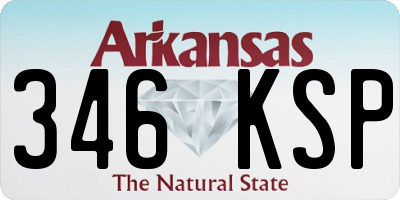 AR license plate 346KSP