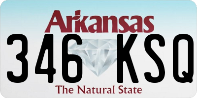 AR license plate 346KSQ