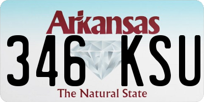 AR license plate 346KSU
