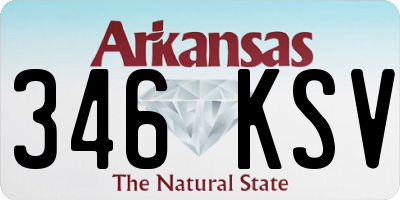 AR license plate 346KSV