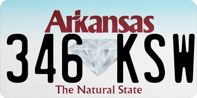 AR license plate 346KSW