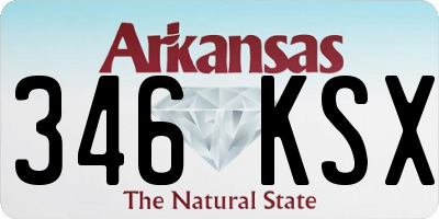AR license plate 346KSX