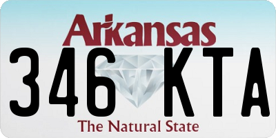 AR license plate 346KTA