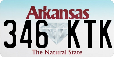 AR license plate 346KTK