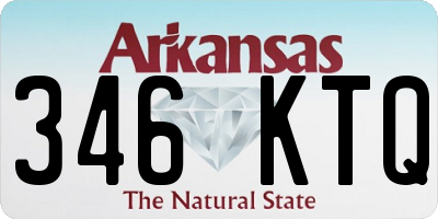 AR license plate 346KTQ