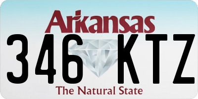 AR license plate 346KTZ