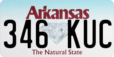 AR license plate 346KUC