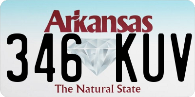 AR license plate 346KUV