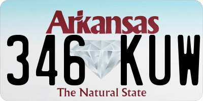 AR license plate 346KUW