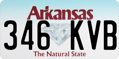 AR license plate 346KVB