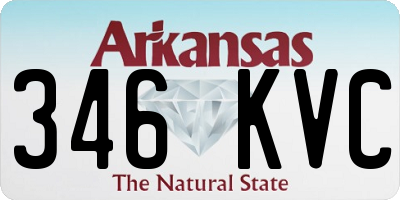 AR license plate 346KVC
