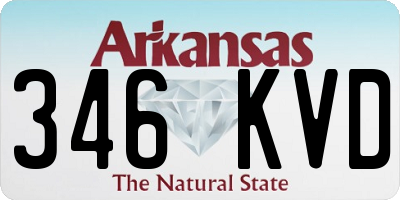 AR license plate 346KVD