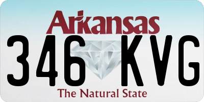 AR license plate 346KVG