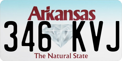 AR license plate 346KVJ