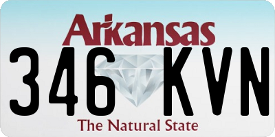 AR license plate 346KVN